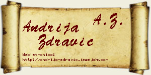 Andrija Zdravić vizit kartica